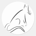 Zen White Cat Stickers