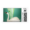 Zen - White Swan Postage Stamp by EveStock Zen - White Swan Postage Stamp