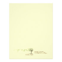 Zen Wind Tree With Leaves Yellow Letterhead letterhead