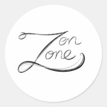 Zen Zone Round Stickers