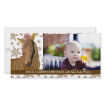 Zen Zorse Christmas Snowflake  Photo Card