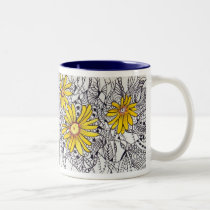 Zentangle Daisies mugs