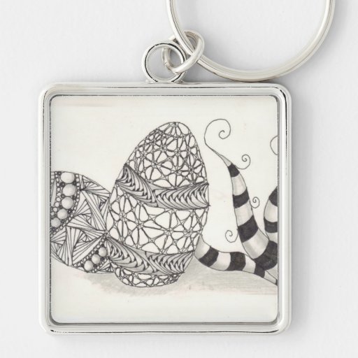 Zentangle eggs keychains Zazzle