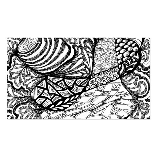 Zentangle in Pen & Ink Business Cards (back side)