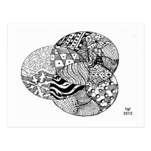 zentangle postcard