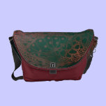 Zentangle Web in Red messenger bags