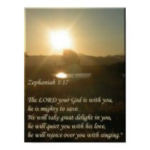 Zephaniah 3:17 posters