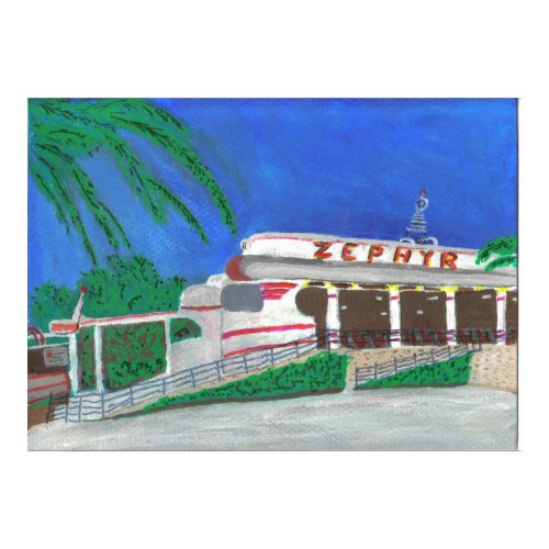 Zephyr Roller Coaster at the Beach print