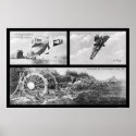 Zeppelin Dirigible Wreck 1908 posters