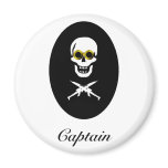 Zeppelin Pirate Captain Fridge Magnet