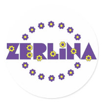 Zerlina de Flores Purpura stickers by Sensato Zerlina de Flores Purpura stickers