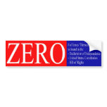 ZERO bumper sticker