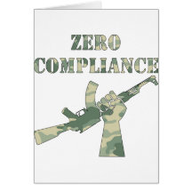 Zero Compliance AK47 Camo Greeting Card