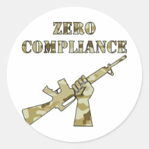 Zero Compliance AR15 Camo Round Stickers