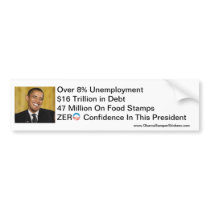 Zero Confidence Anti-Obama bumper stickers
