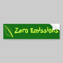 Zero Emissions bumper stickers