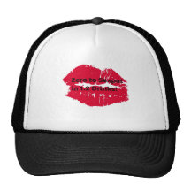 Zero to Sexpot in 1.2 Drinks! Hot Lips print Mesh Hat