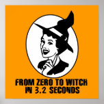 Zero to Witch 50's Style(B&W) Print