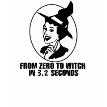 Zero to Witch 50's Style(B&W) t-shirts by halloween4you Zero to Witch 50's Style(B&W) t-shirts