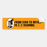 Zero to Witch 50's Style (Color) Bumper Stickers