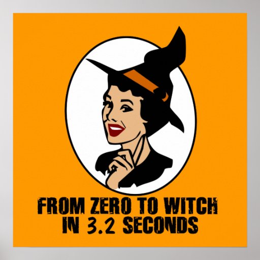 Zero to Witch 50's Style (Color) Poster