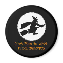 Zero to Witch Silhouette Style magnets