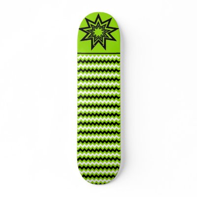 Zerodraline Green-Black-White Pattern Skateboard by Soonik