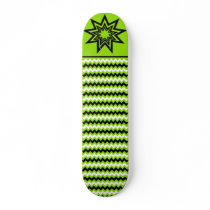Zerodraline Green-Black-White Pattern Skateboard