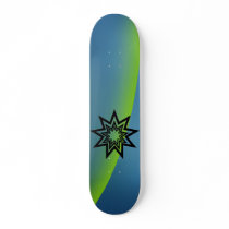 Zerodraline Green-Blue Aurora Skate Board Deck
