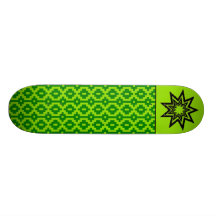 Zerodraline Green Pattern Skateboard