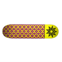 Zerodraline Purple-Yellow Pattern Skateboard