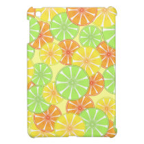 Zesty Citrus Fruit Slices Summery Pattern ipad mini cases