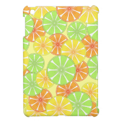 Zesty Citrus Fruit Slices Summery Pattern iPad Mini Covers