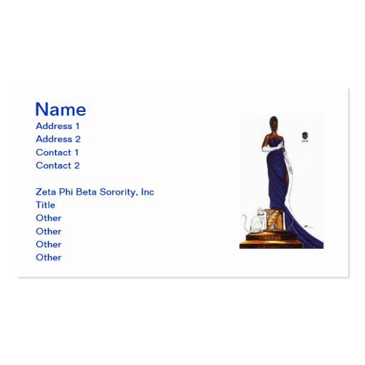 Zeta Phi Beta Sorority Business Cards