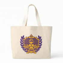 Zeta Zeta Zeta Fraternity Crest - Purple/Gold Bag