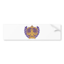 Zeta Zeta Zeta Fraternity Crest - Purple/Gold Bumper Stickers