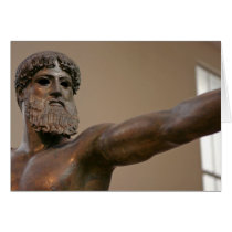 Zeus bronze statue in Athens Greece Greeting Card
