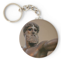 Zeus bronze statue in Athens Greece Key Chains