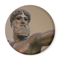 Zeus bronze statue in Athens Greece Refrigerator Magnets