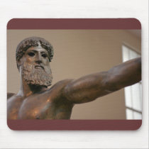 Zeus bronze statue in Athens Greece Mouse Pads