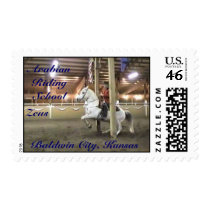 Zeus Levade with rider, stamp
