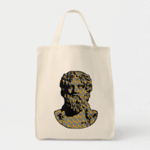 Zeus marble statue canvas bag