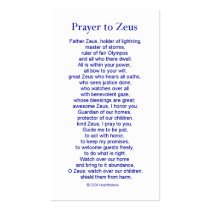 Zeus Prayer Card Business Cards