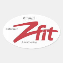 zfit logo, Strength, Endurance, Conditioning Oval Stickers