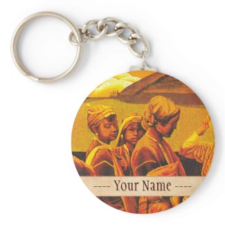 Zhang Xiaochun Dialog In The Dusk chinese art Keychain