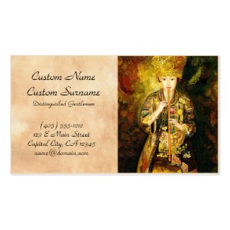 Zhangbo Hmong Culture Girl is Piping chinese lady Business Card