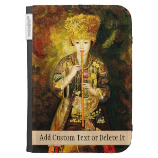 Zhangbo Hmong Culture Girl is Piping chinese lady Kindle Keyboard Covers