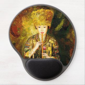 Zhangbo Hmong Culture Girl is Piping chinese lady Gel Mouse Mat