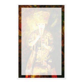 Zhangbo Hmong Culture Girl is Piping chinese lady Personalized Stationery