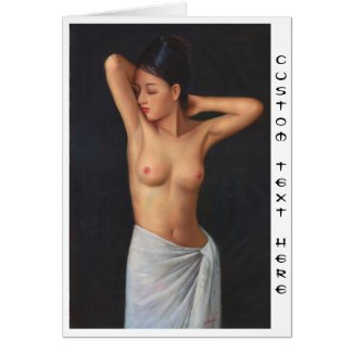 Zhangbo Nude Virgin with Sun woman act Card